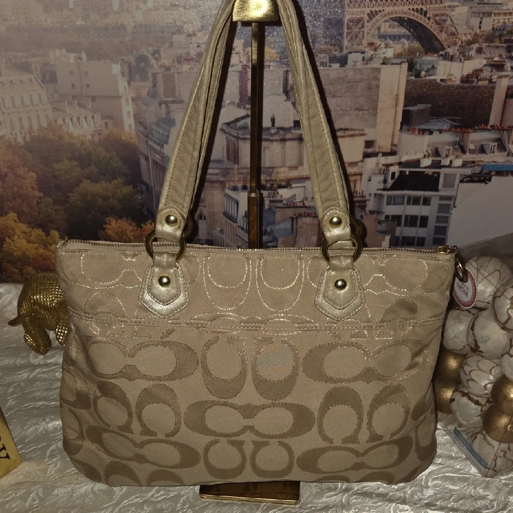 Coach Poppy Signature Tote Bag